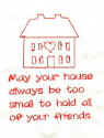 May your home always be too small to hold all of your friends red work stitchery pattern for machine embroidery