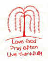 Love God, pray often, Live thankfully redwork stitchery pattern for machine embroidery