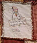 Will work for freezer space snow primitive quilt block