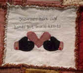 snowman have cold hands and warm hearts primitive stitchery block