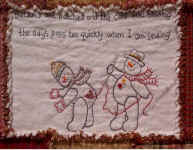 sewing snowman stitchery