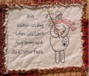 chubby snowman stitchery