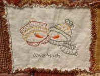 love much snowman stitchery