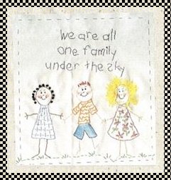 One family primitive inspirational stitchery