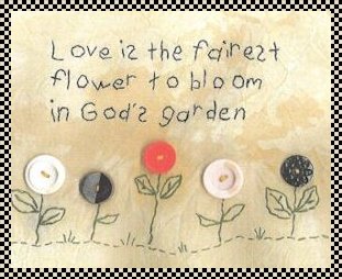 God's garden primitive inspirational stitchery