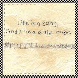 Life is a song primitive inspirational stitchery