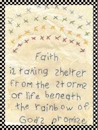 Faith primitive stitchery pattern