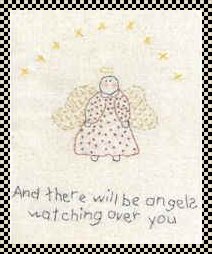 angels watching over you stitchery pattern