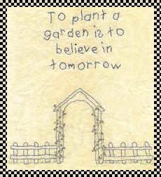 to plant a garden is to believe in tomorrow stitchery pattern