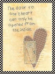 door to one's heart primitive stitchery pattern
