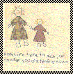 moms are there primitive appliques and stitchery pattern