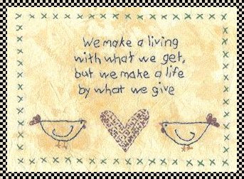 we make a living primitive stitchery pattern