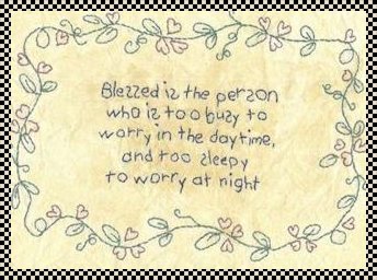 blessed is the person primitive stitchery pattern