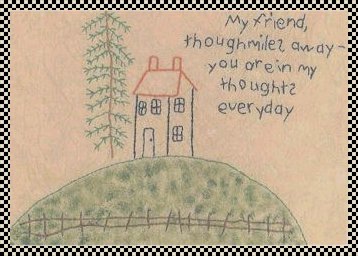 my friend you are in my thoughts stitdchery pattern