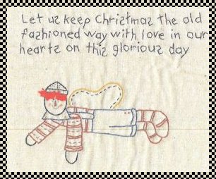 Christmas is love stitchery pattern