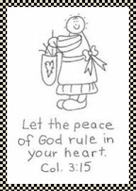 Peace of God primitive stitchery pattern