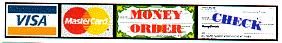 we accept visa, mastercard, money orders, checks